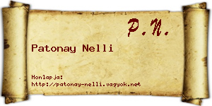 Patonay Nelli névjegykártya